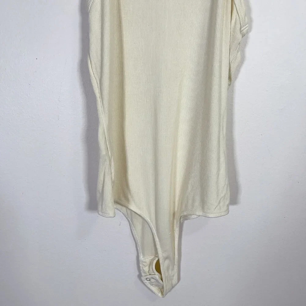 Agolde Rianne Ribbed Yellow Bodysuit - Picture 11 of 12
